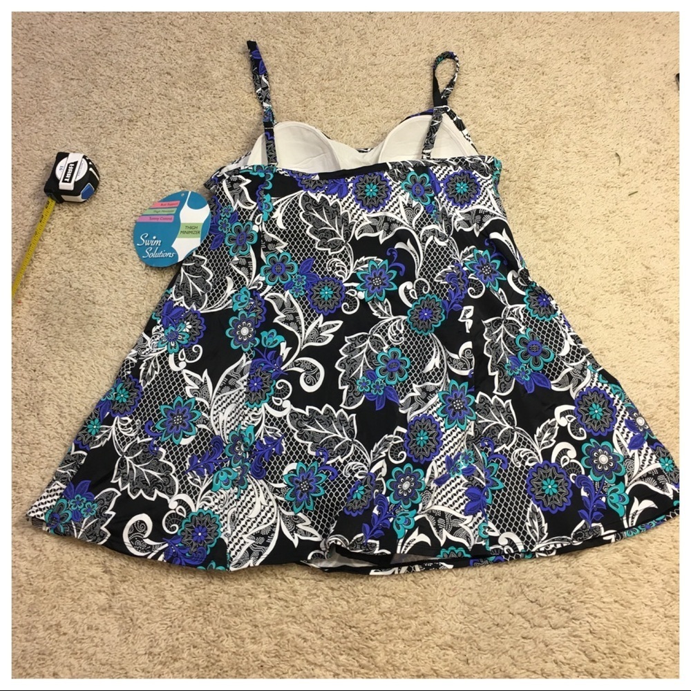 NWT! Swim Solutions Garden Lace Swimdress - Picture 4 of 11